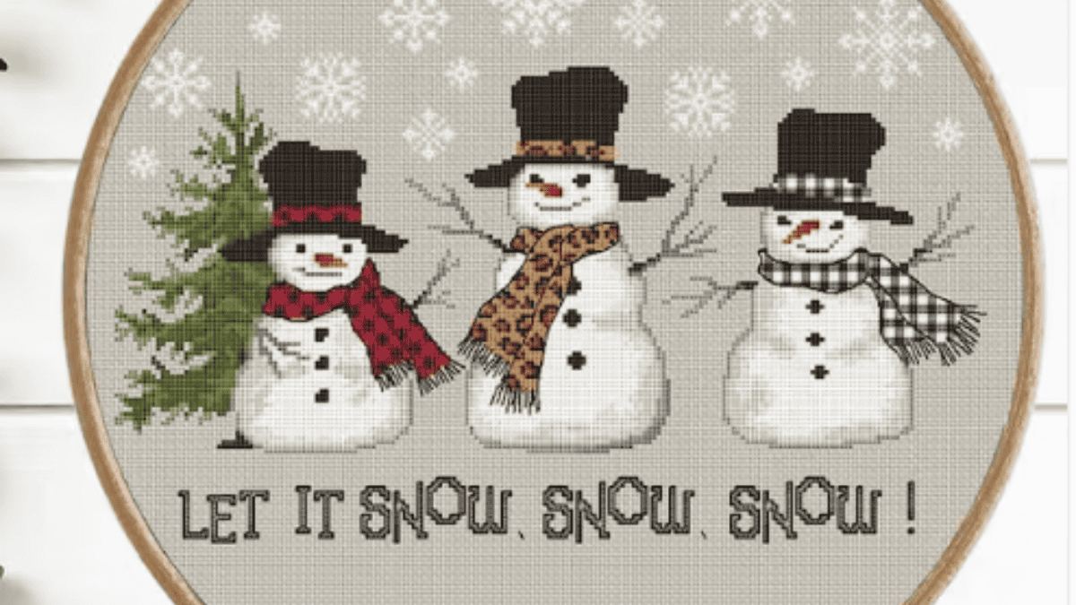 snowmen with the words let it snow