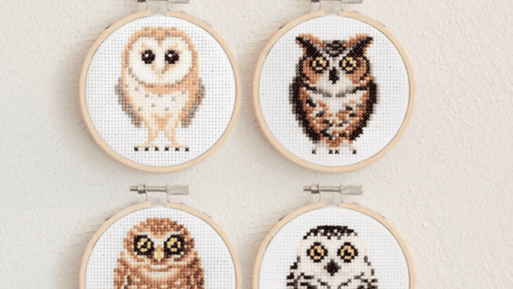 4 owl cross stitch patterns