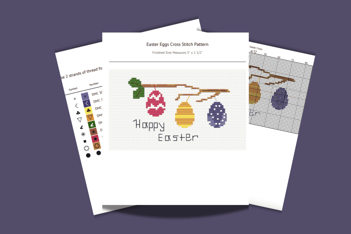Easter Eggs Cross stitch pattern - Fun Cross Stitch Patterns