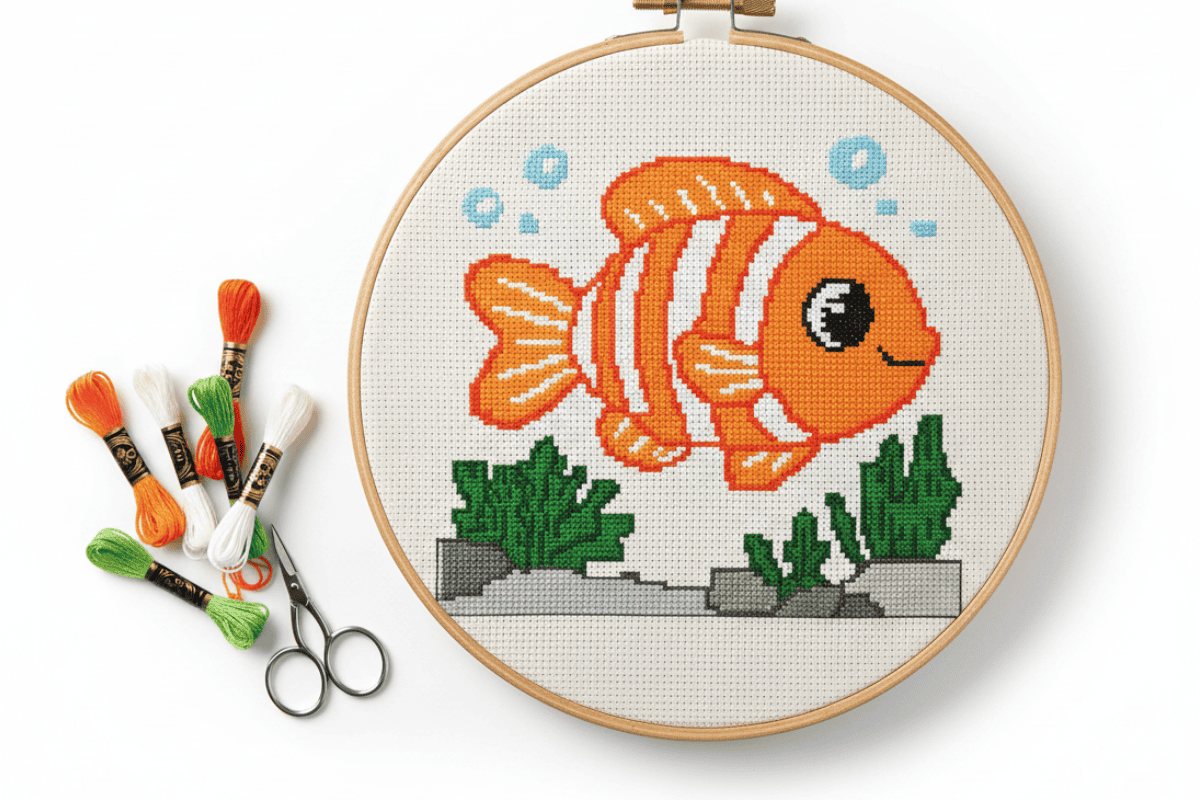 Cross stitch fish pattern