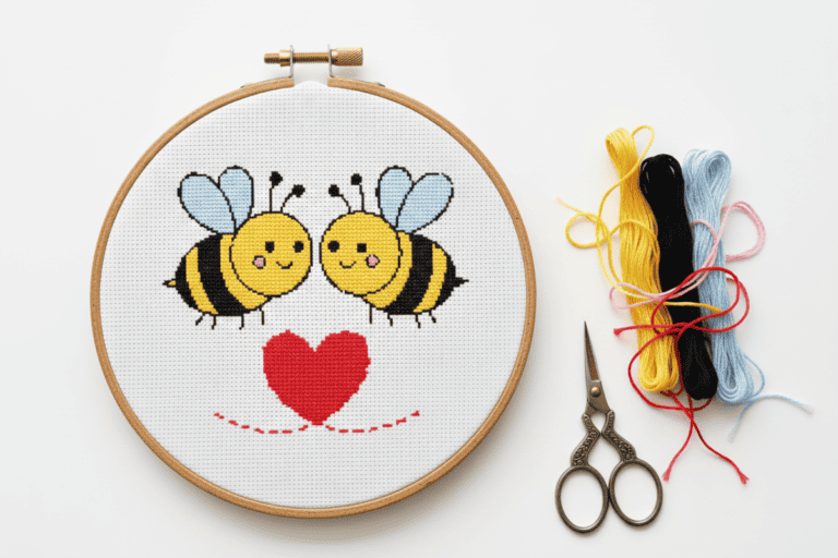 bee cross stitch pattern