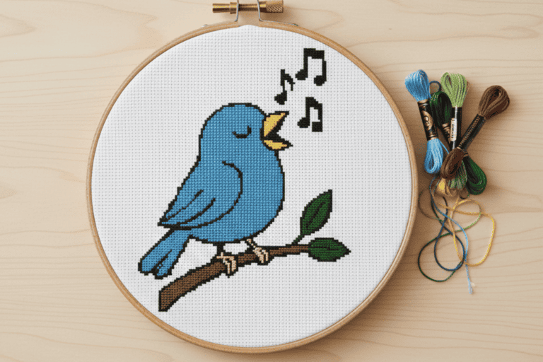cross stitch bird pattern