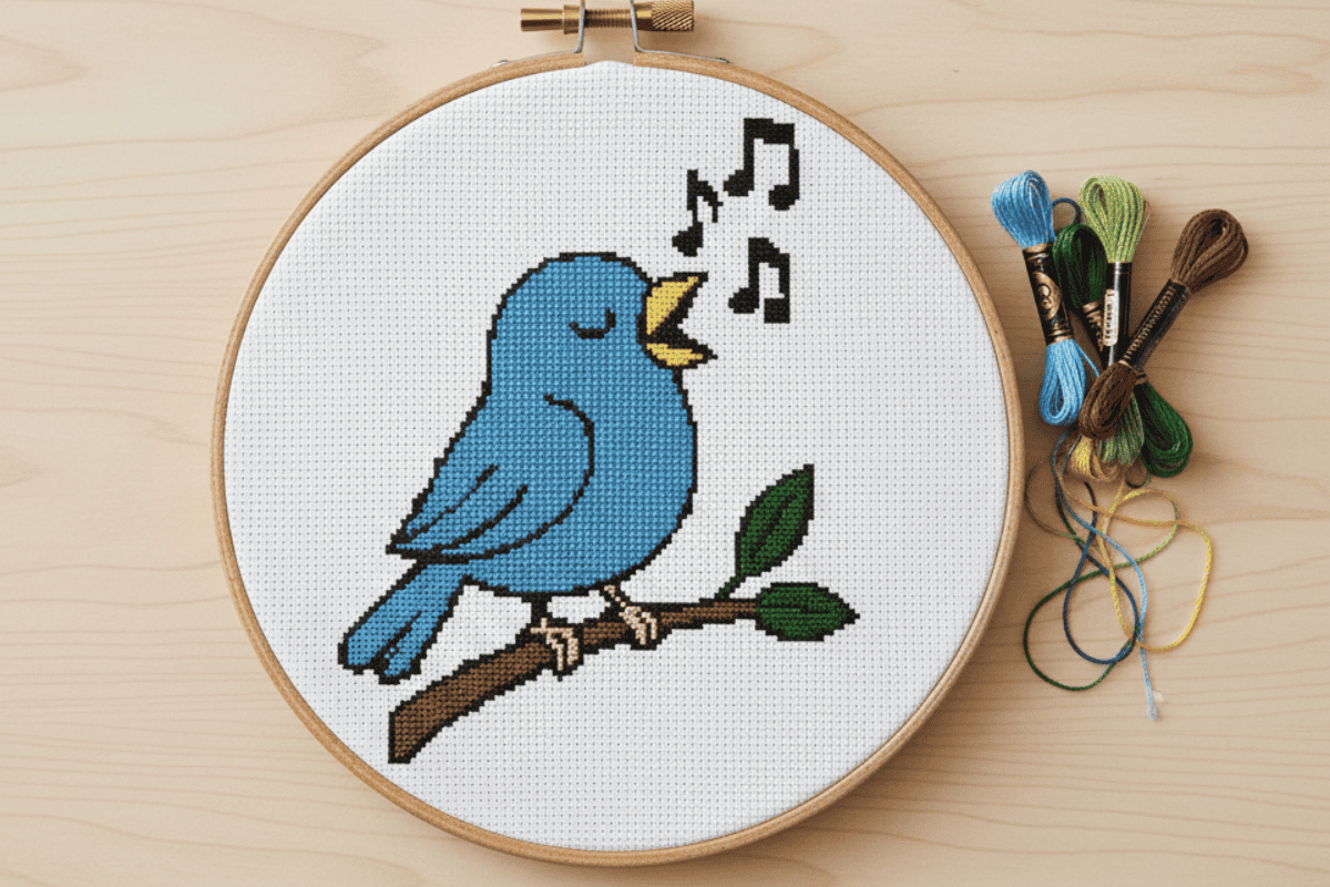 cross stitch bird pattern