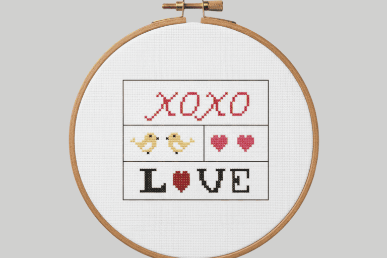 Cross Stitch Valentine Sampler