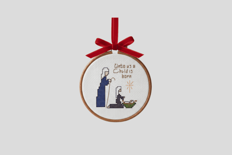 nativity cross stitch ornament pattern