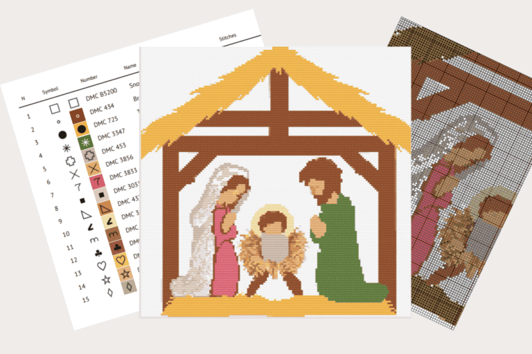 nativity cross stitch pattern