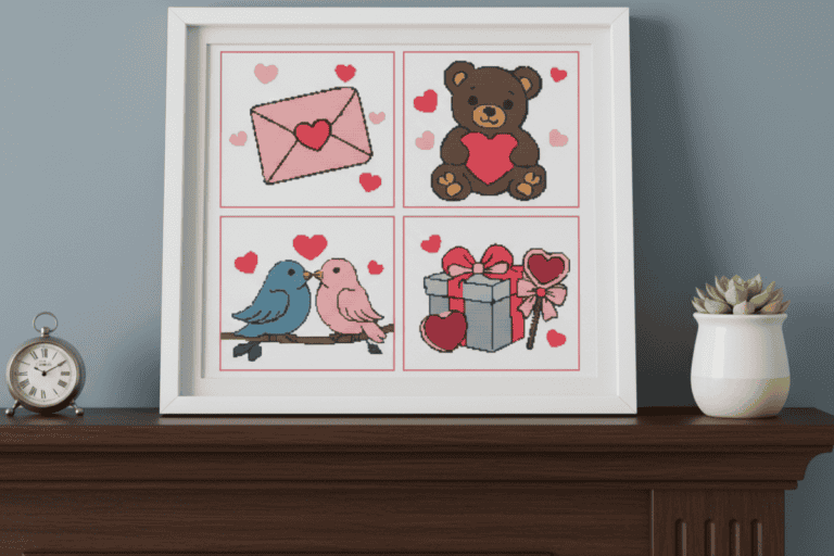 Valentine Sampler cross stitch