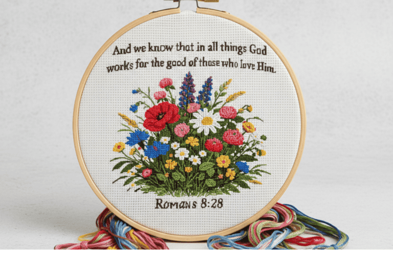 Romans 8:28 cross stitch pattern