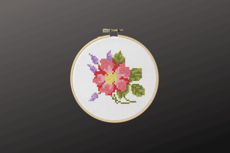 Cross stitch simple flower pattern
