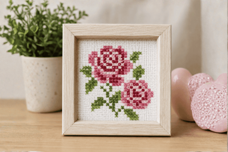 Roses Mini Cross Stitch Pattern