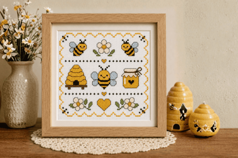 Bee Sampler Cross Stitch