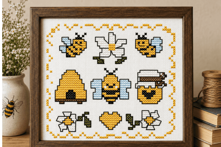 Bee Sampler Cross Stitch