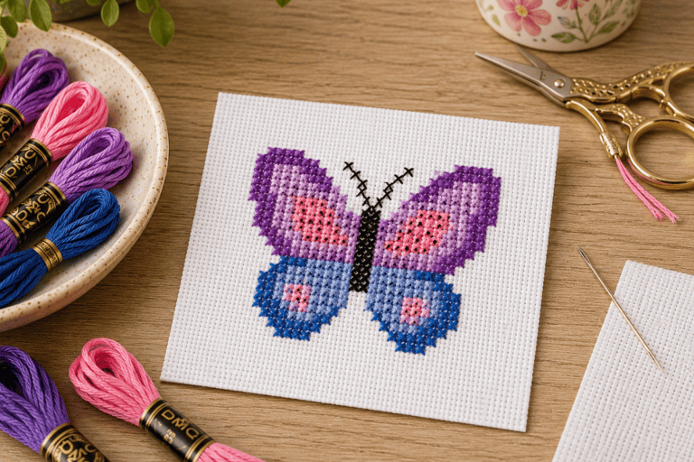 Butterfly Mini Cross Stitch Pattern