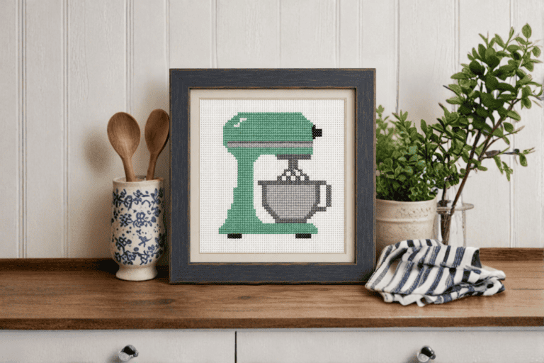 kitchen mixer cross stitch pattern