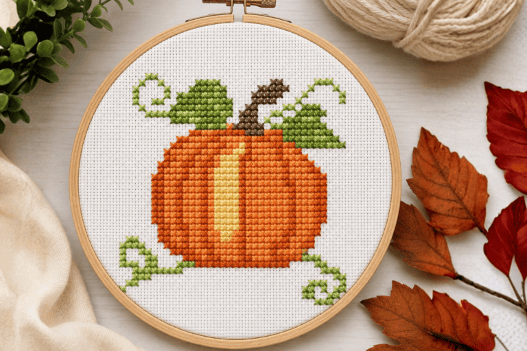 Mini Pumpkin Cross Stitch Pattern