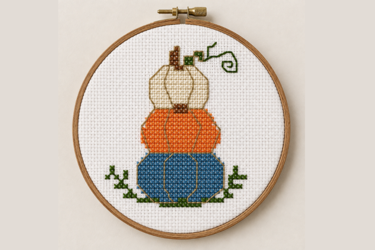 Fall Pumpkin Mini Cross Stitch Chart