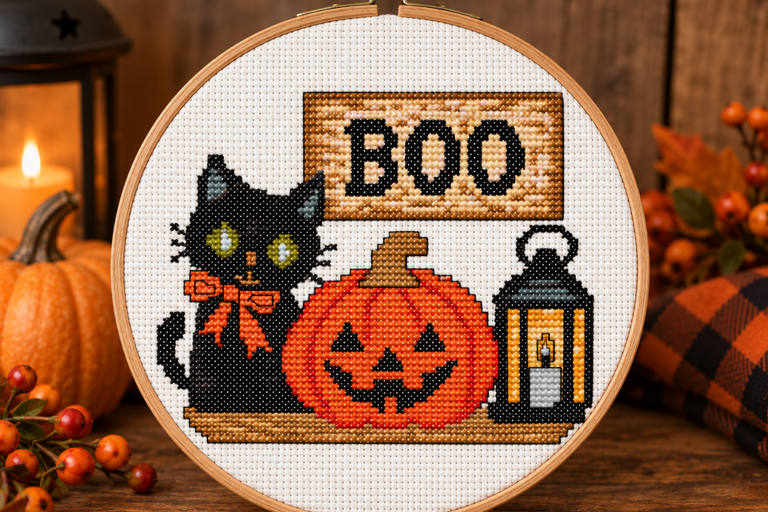 Boo Cross stitch Pattern