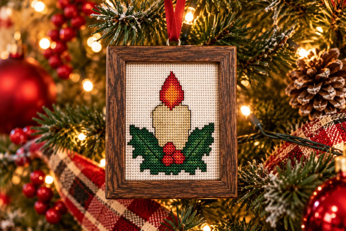 Christmas candle ornament